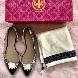 Tory Burch Woven D’Orsay Flats